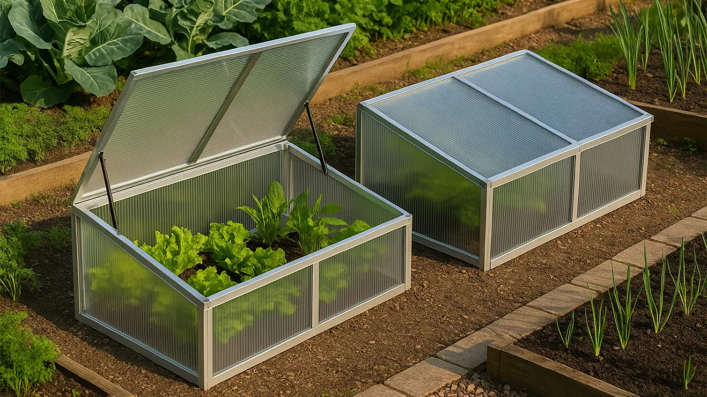 Cold Frame Greenhouse in garden