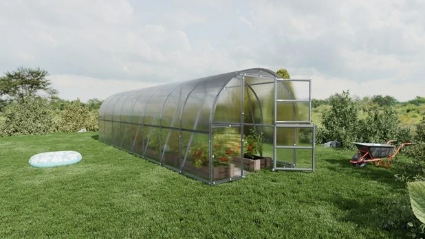 Baumera greenhouse in black aluminium