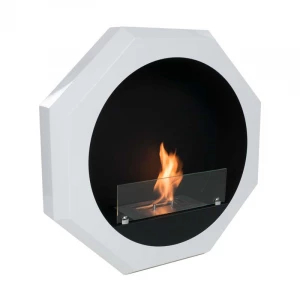 Octagonal Wall Mounted Bioethanol Fireplace