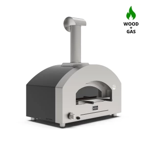 Futuro 2 Pizze Silver Black - Hybrid fueled Pizza Oven