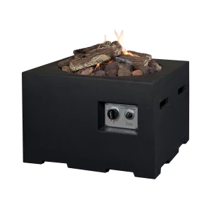 Happy Cocooning Fire Table Small Square Black