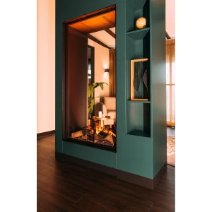 Faber e-MatriX Vertical 800-1600 ST Extra Tall See-through Water Vapour Fireplace Insert