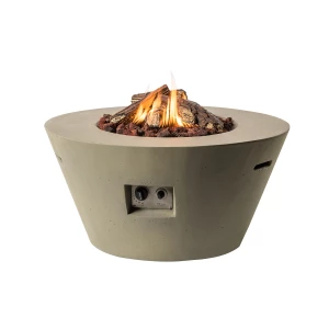 Happy Cocooning Cone Gas Fireplace Fire Table in the colour taupe