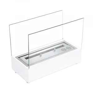 White bio fireplace