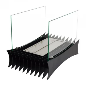 Petite bio ethanol burner with glass panels