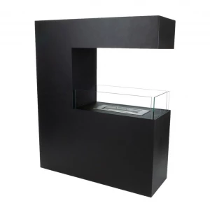 Black Room Divider Bio Fireplace