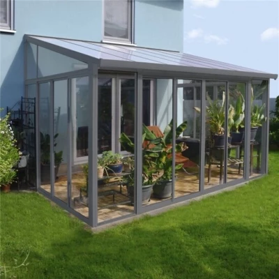 SanRemo Conservatory - Grey - 3 x 4m | Order Here SanRemo Conservatory 3 x 4.25 m in grey, a spacious and stylish outdoor structure designed to provide shelter and enhance your g