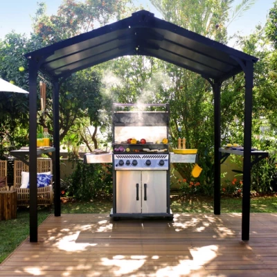 Austin Grill Pavilion 2400, a spacious and durable outdoor pavilion designed to provide shelter and enhance your grilling and en