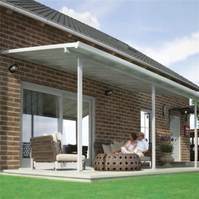 Feria Patio Cover 16.1 m² in white, a durable and stylish structure designed to provide shelter and elevate your outdoor living 