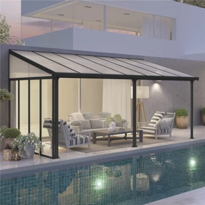 Feria Sidewall 3 in anthracite grey, designed to provide wind and sun protection and add privacy when used with a Feria patio co