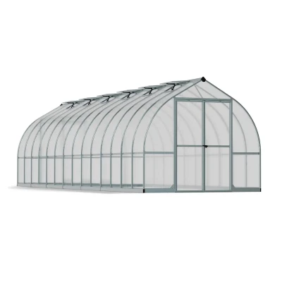 Canopia Bella 8×32 ft. Greenhouse with silver aluminium frame and twin-wall polycarbonate panels