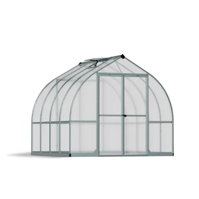 Canopia Bella Greenhouse 8×8 ft. with silver frame and twin-wall polycarbonate panels
