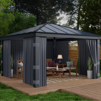 Dallas Gazebo Curtain Set, designed to offer privacy and style, enhancing the comfort and look of your gazebo for a more invitin