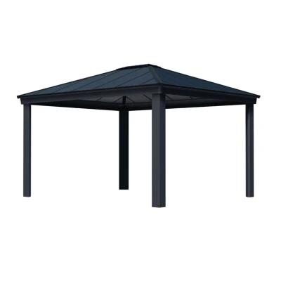 Canopia Dallas 4300 12×14 ft. gazebo with opaque roof and anthracite frame