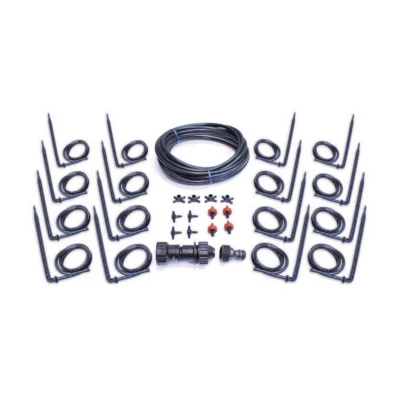 Canopia drip irrigation kit with hose, droppers, filter and connectors for greenhouses