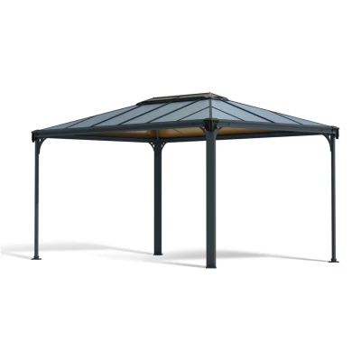 Canopia Martinique 10×14 ft. gazebo with anthracite frame and polycarbonate roof