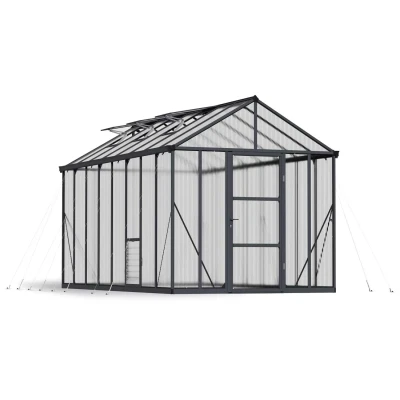 Greenhouse Glory 12.2 m² in grey, a spacious and durable greenhouse designed to provide ample space and optimal conditions for y