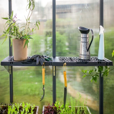 Canopia Signature Greenhouse Shelf – Pack of 2, fits most Canopia models, polypropylene with drainage
