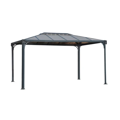 Pavilion Martinique 3600 in anthracite grey, a stylish and durable outdoor pavilion designed to enhance your space with a sleek,