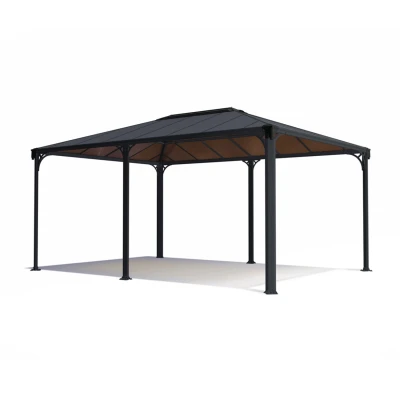 Canopia Martinique 12×16 ft. gazebo with anthracite frame and tinted polycarbonate roof