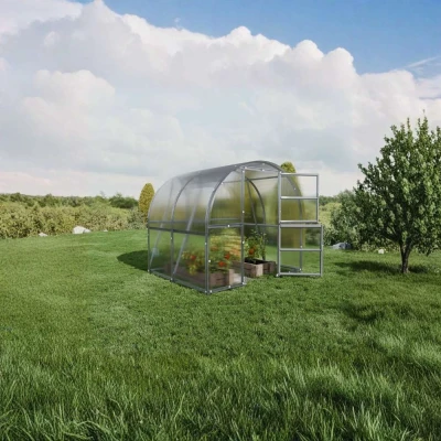 Baumera Baltic LT Arched Greenhouse 3 m Wide Baumera Baltic LT arched greenhouse with galvanised omega frame and polycarbonate glazing