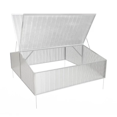 Nordgro Cold Frame Two-sided 107 cm (3.5 ft) on white background – aluminium frame with double polycarbonate lids