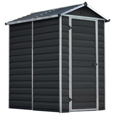 Canopia Skylight Shed 117 × 177 cm (4 × 6 ft) on white background – polycarbonate walls, skylight roof, aluminium frame