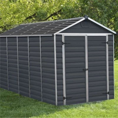 Canopia Skylight Shed 185 × 379 cm – 7 m² Secure Garden Storage Canopia Skylight Shed 185 × 379 cm (6 × 12 ft) on white background – polycarbonate panels, skylight roof, aluminium frame