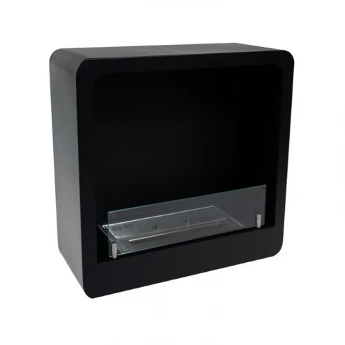 Black Square Bioethanol Fireplace for the Wall Black Square Bioethanol Fireplace for the Wall