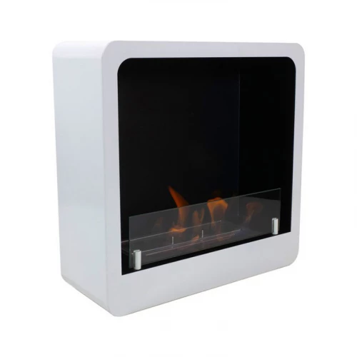 White Square Fireplace for Wall Mounting White Square Fireplace for Wall Mounting
