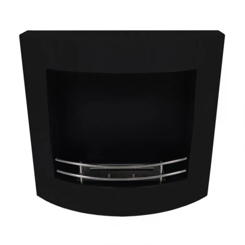 Curved Wall Mounted Bioethanol Fireplace in Black Curved Wall Mounted Bioethanol Fireplace in Black