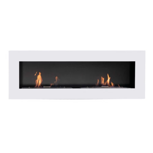 Murus 1600 - Thin Glossy White Wall-mounted Bioethanol Fireplace Murus 1600 - Thin Glossy White Wall-mounted Bioethanol Fireplace