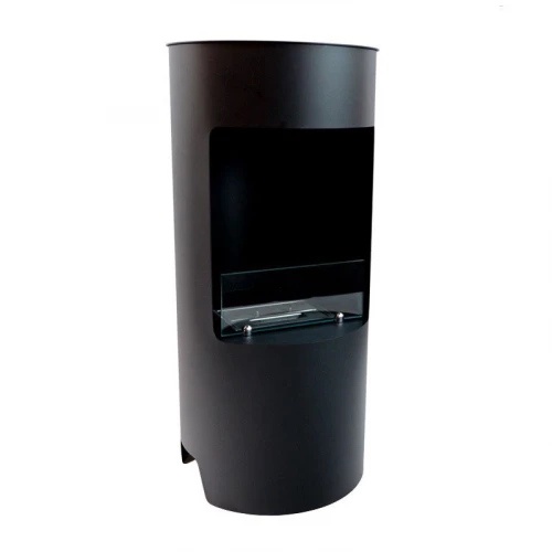 Montgomery Black open free-standing bioethanol fireplace in wood stove design Montgomery Black open free-standing bioethanol fireplace in wood stove design