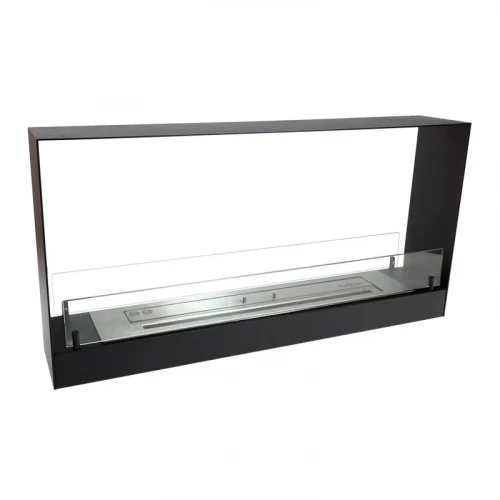 Black bio fire to be built into the wall Tunnel bio fireplace to build into a narrow wall