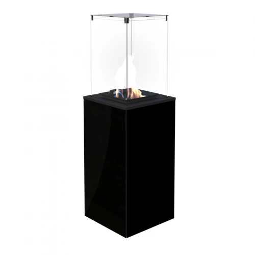 Black gas fireplace for outdoor use Outdoor black gas fireplace