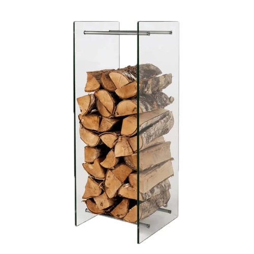 Termatech glass firewood rack – Height 140 cm – Buy online here Firewood rack in glass - 140