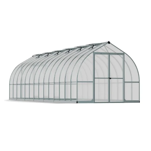 Canopia Bella 8×32 ft. Greenhouse with silver aluminium frame and twin-wall polycarbonate panels