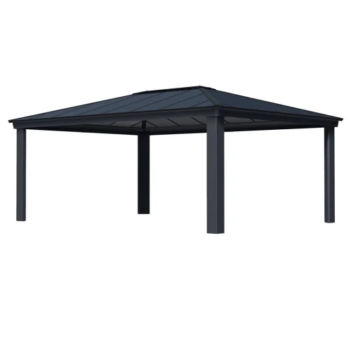 Canopia Dallas 12×16 ft. gazebo with opaque roof and anthracite frame
