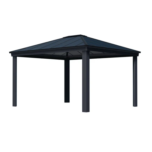 Canopia Dallas 4300 12×14 ft. gazebo with opaque roof and anthracite frame