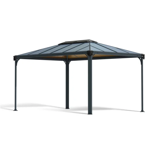 Canopia Martinique 10×14 ft. gazebo with anthracite frame and polycarbonate roof