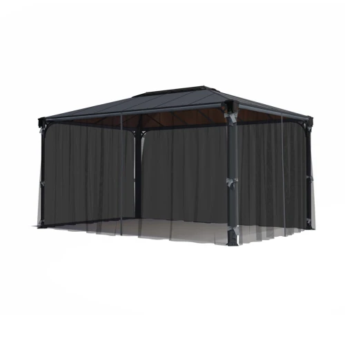 Black mesh netting set for Canopia Martinique or Milano 4300 gazebo