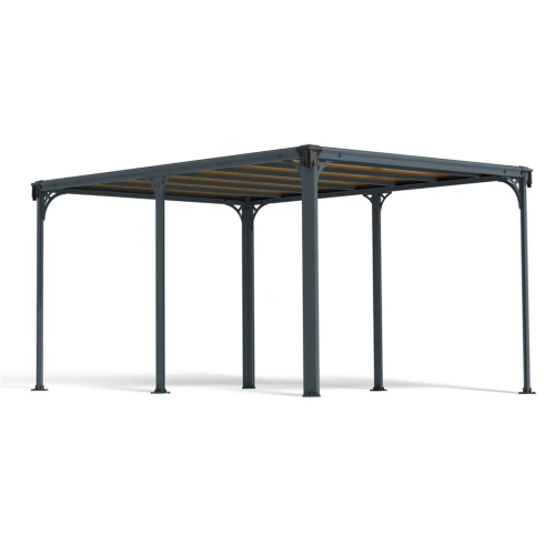 Canopia Milano 10×14 ft. gazebo with flat roof and anthracite frame