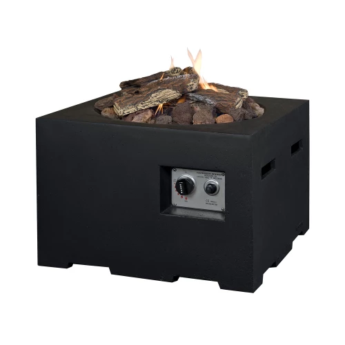 Happy Cocooning Fire Table Small Square Black Happy Cocooning Fire Table Small Square Black