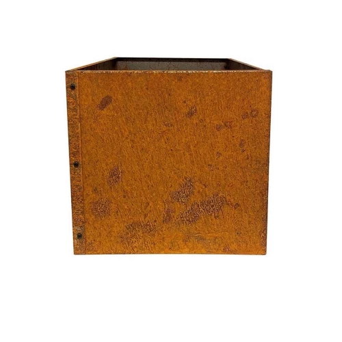 Corten steel garden planter 40x40 cm – rustic and durable Square corten steel planter box with rust finish – 40x40x40 cm