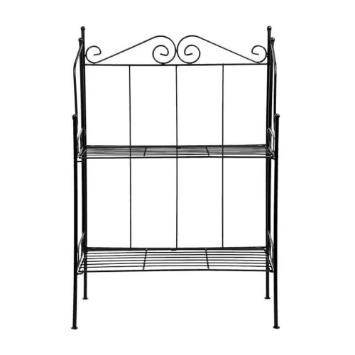 Mini greenhouse with iron frame and storage shelf – indoor plant display Mini greenhouse on tall stand with glass panels and metal frame