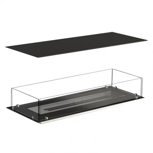 Foco Four 1000 - 4-sided bio fireplace Foco Four 1000 - Sleek 4-sided bioethanol fireplace for built-in installation