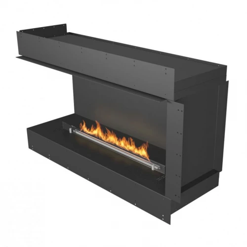 Bioethanol fireplace for the left corner Left-facing Planika corner fireplace