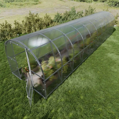 Baumera Baltic LT Arched Greenhouse 3 m Wide Baumera Baltic LT arched greenhouse with galvanised omega frame and polycarbonate glazing