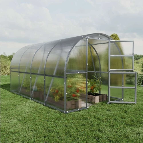 Baumera Baltic LT Arched Greenhouse 3 m Wide Baumera Baltic LT arched greenhouse with galvanised omega frame and polycarbonate glazing