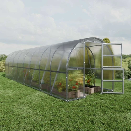 Baumera Baltic LT Arched Greenhouse 3 m Wide Baumera Baltic LT arched greenhouse with galvanised omega frame and polycarbonate glazing